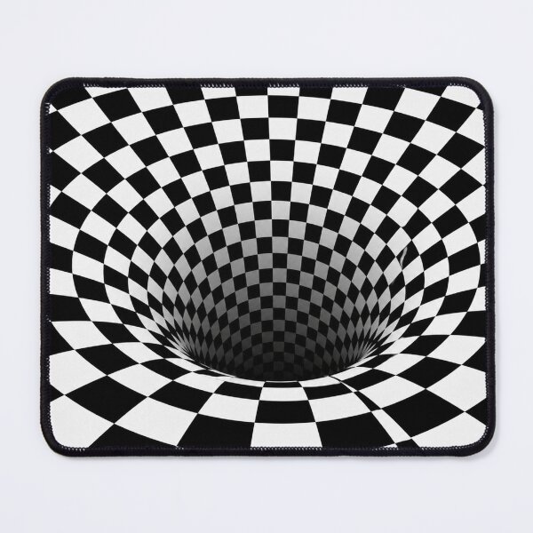 Item preview, Black and White Checkerboard Vortex Illusion designed and sold by Owcomm.