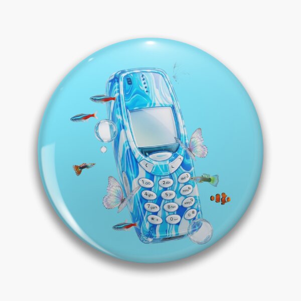 Item preview, Frutiger Aqua - Aero - 2000s telephone surrounded by fish and aquatic butterflies designed and sold by Pics'Elle Creations.