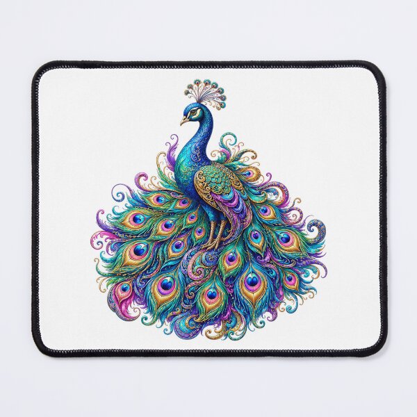 Item preview, Jeweled Peacock Plume designed and sold by syotos-ai.