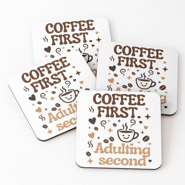 Item preview, Coffee first. Adulting second designed and sold by cryptidsss.