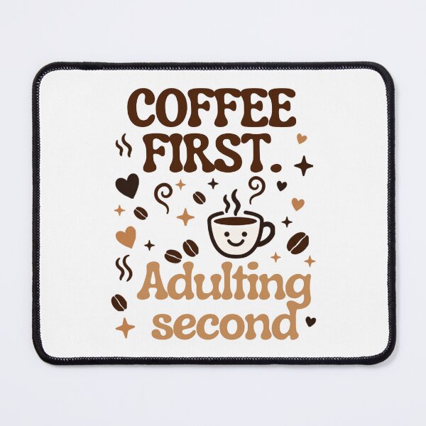 Item preview, Coffee first. Adulting second designed and sold by cryptidsss.