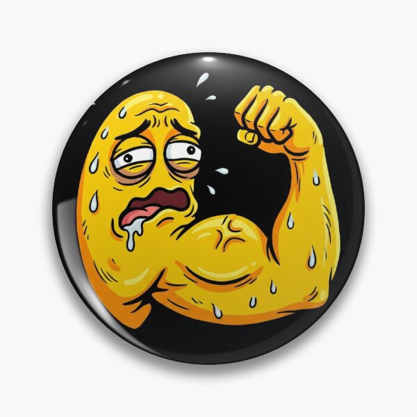 Item preview, Funny Exhausted Muscle Emoji Gym Cartoon designed and sold by DuckOddity.