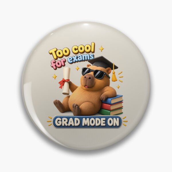 Item preview, Too Cool for Exams Capybara Graduation – Funny Grad Mode On Student Design designed and sold by MartBook.