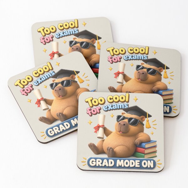 Item preview, Too Cool for Exams Capybara Graduation – Funny Grad Mode On Student Design designed and sold by MartBook.