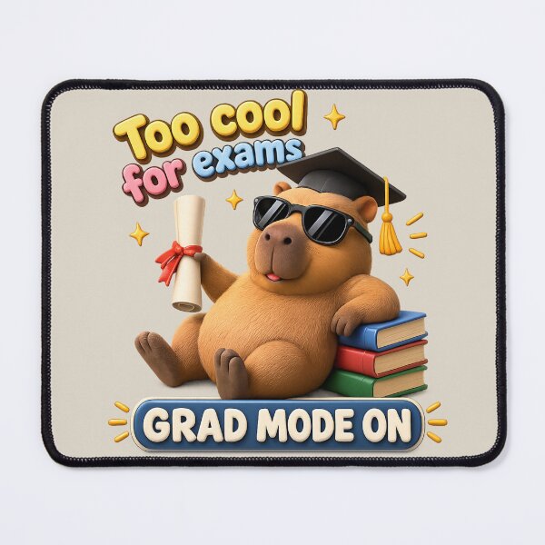 Item preview, Too Cool for Exams Capybara Graduation – Funny Grad Mode On Student Design designed and sold by MartBook.