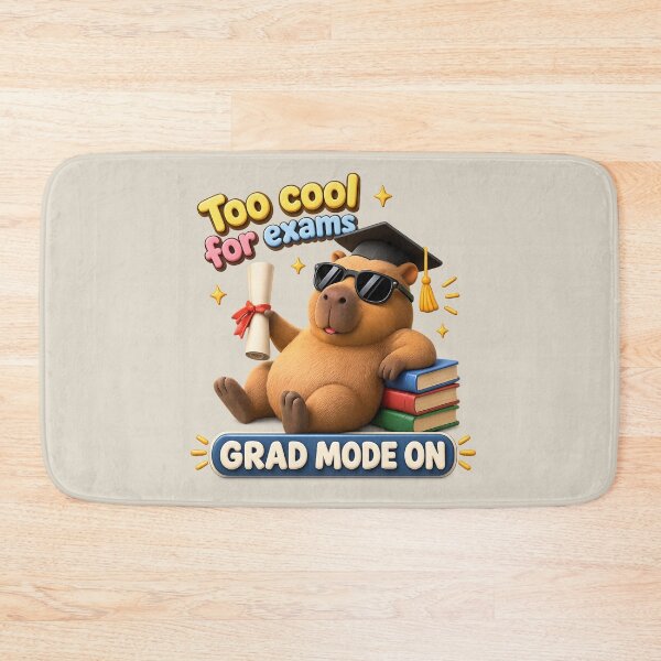 Item preview, Too Cool for Exams Capybara Graduation – Funny Grad Mode On Student Design designed and sold by MartBook.