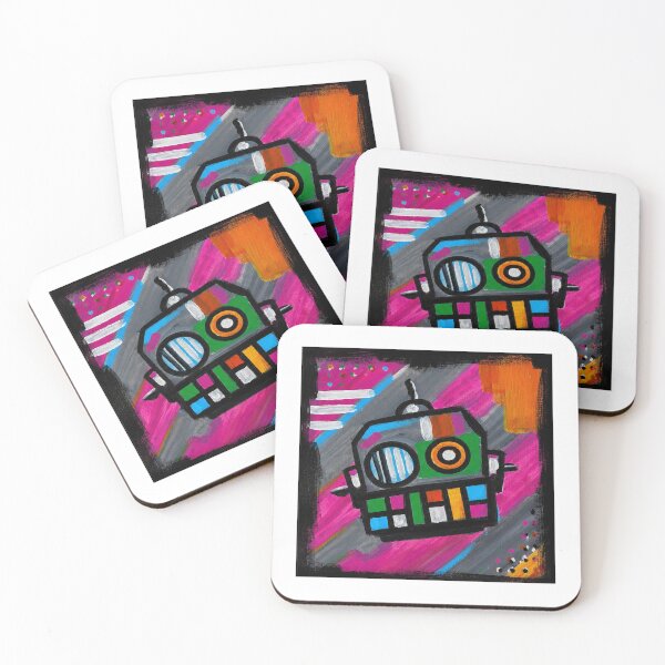 Item preview, Robot No. 02| Colourful Urban Folk Art Character by GWART designed and sold by GWARTGB.
