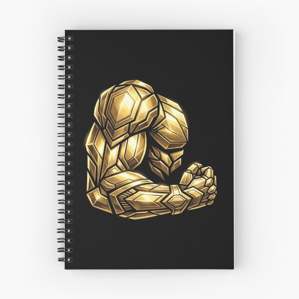 Item preview, Majestic Golden Armor Muscle Emoji Fitness Crest designed and sold by DuckOddity.
