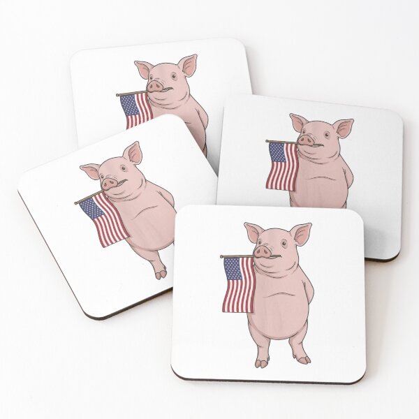 Item preview, Pig Pride USA – Cute American Flag Pig Patriotic Pride Design for Independence Day and National Celebrations designed and sold by Trendesigne.