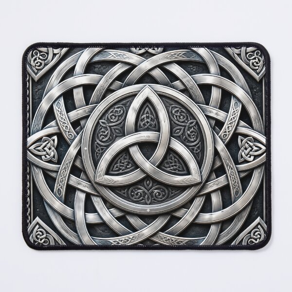 Item preview, Celtic Triquetra Silver Knotwork Emblem designed and sold by Owcomm.