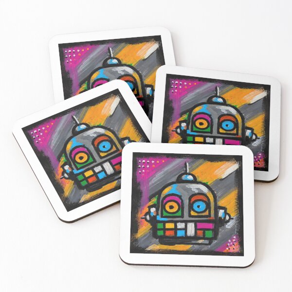 Item preview, Robot No. 03| Colourful Urban Folk Art Character by GWART designed and sold by GWARTGB.