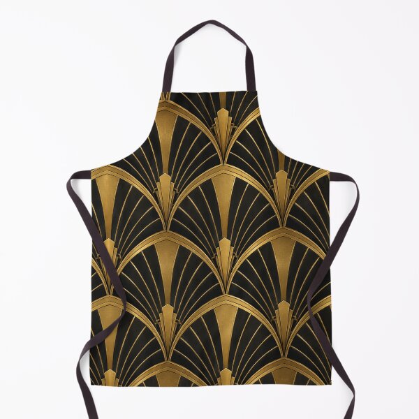 Item preview, Art Deco Gold and Black Geometric Fan Pattern designed and sold by Owcomm.