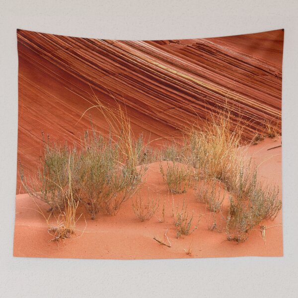 Item preview, Red Rock Canyon Wall With Sand Art Photo designed and sold by DEC02.