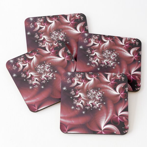 Item preview, Deep Burgundy and Rose Floral Butterfly Fractal Art designed and sold by pinkal.