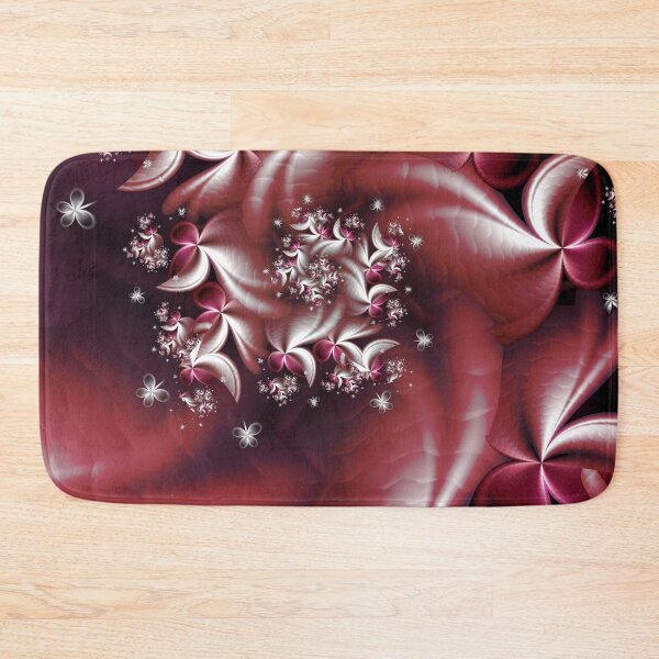 Item preview, Deep Burgundy and Rose Floral Butterfly Fractal Art designed and sold by pinkal.