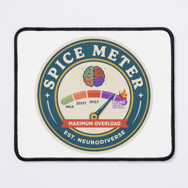Item preview, Neuro Spicy Maximum Overload – Funny Neurodivergent ADHD Brain Meter designed and sold by ArcticFoxStudio.