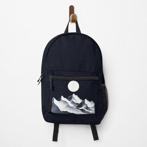 Item preview, Minimalist Mystic Mountain and Full Moon Poster designed and sold by VeloraCrafts.