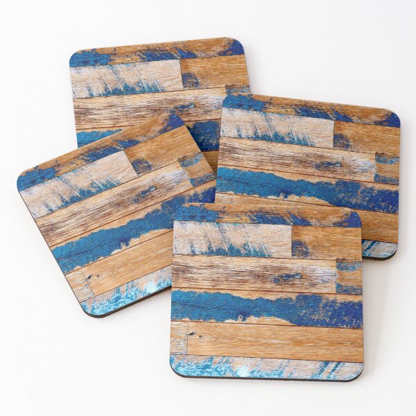Item preview, Reclaimed Vintage Wood In Blue And Bourbon-Hues designed and sold by DEC02.
