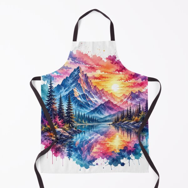 Item preview, Vivid Mountain Lake Sunset designed and sold by syotos-ai.