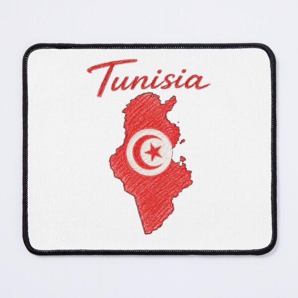 Item preview, Map of Tunisia with Tunisian flag designed and sold by JOANNASKAH.