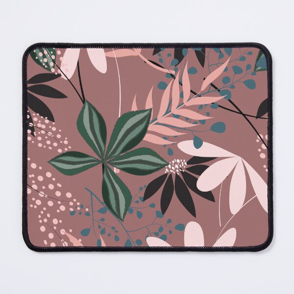Item preview, Elegant Tropical Leaves & Flowers in Blush Pink | Modern Botanical Floral Pattern designed and sold by abdallatigle.