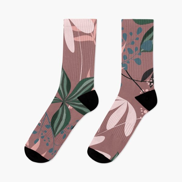 Item preview, Elegant Tropical Leaves & Flowers in Blush Pink | Modern Botanical Floral Pattern designed and sold by abdallatigle.