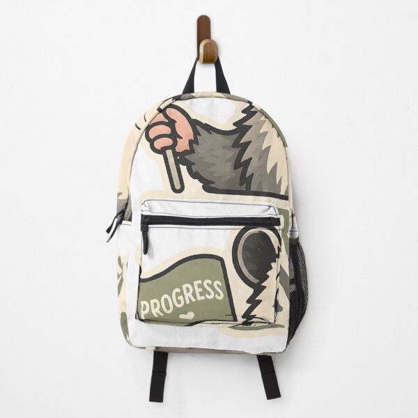Item preview, Working On It Mental Wellness Possum Progress Flag Cute Motivational Quote Sticker Design designed and sold by MAD's Recreation Studio.