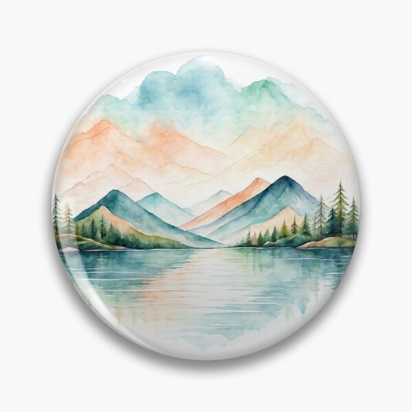 Item preview, Mountain Lake Reflection designed and sold by digital.stickerperso.com.
