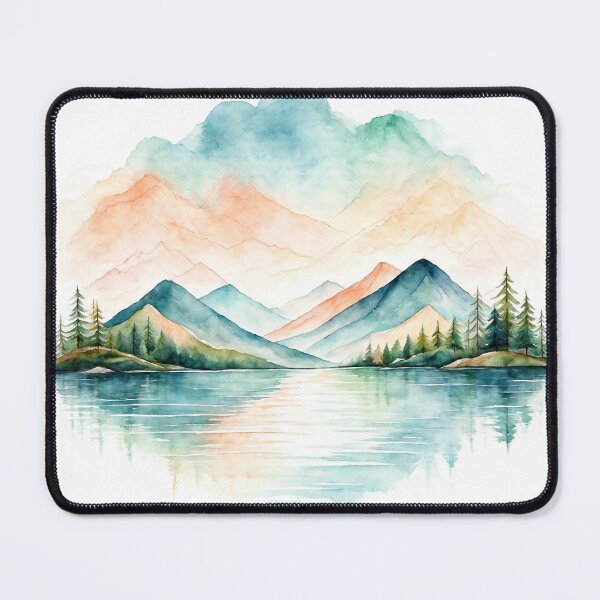 Item preview, Mountain Lake Reflection designed and sold by digital.stickerperso.com.