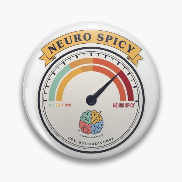 Item preview, Neuro Spicy Maximum Overload Meter – Funny ADHD Neurodivergent Brain Gauge Design designed and sold by ArcticFoxStudio.