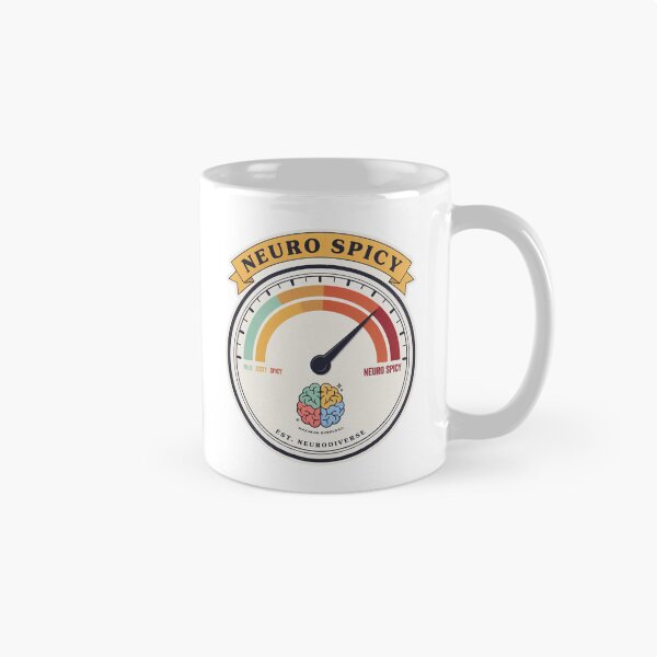 Item preview, Neuro Spicy Maximum Overload Meter – Funny ADHD Neurodivergent Brain Gauge Design designed and sold by ArcticFoxStudio.