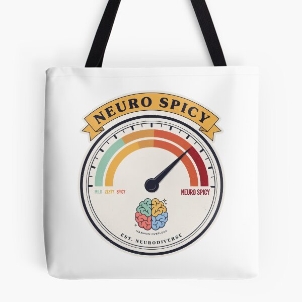 Item preview, Neuro Spicy Maximum Overload Meter – Funny ADHD Neurodivergent Brain Gauge Design designed and sold by ArcticFoxStudio.