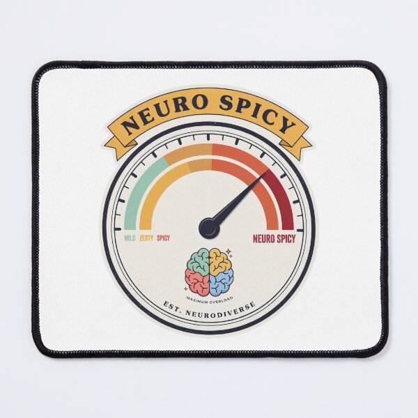 Item preview, Neuro Spicy Maximum Overload Meter – Funny ADHD Neurodivergent Brain Gauge Design designed and sold by ArcticFoxStudio.