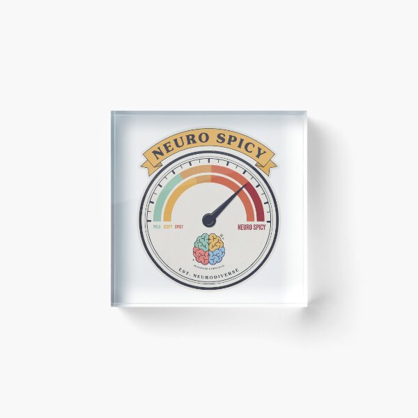 Item preview, Neuro Spicy Maximum Overload Meter – Funny ADHD Neurodivergent Brain Gauge Design designed and sold by ArcticFoxStudio.