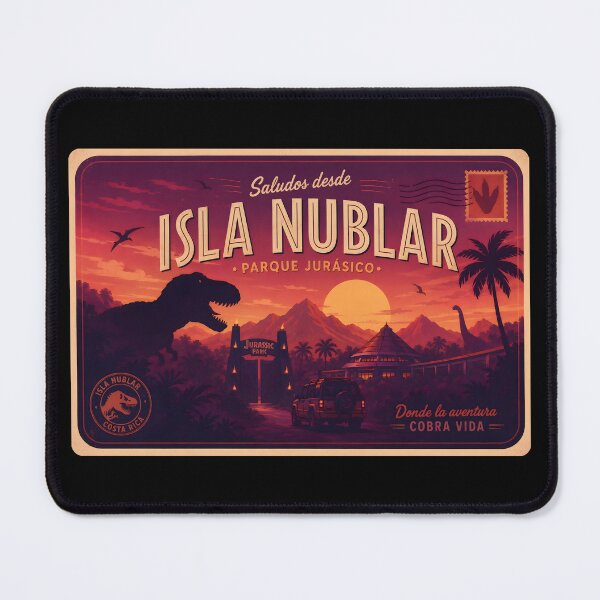 Item preview, postcard greetings from jurassic logo rusted park designed and sold by Blck-Acid-Devil.
