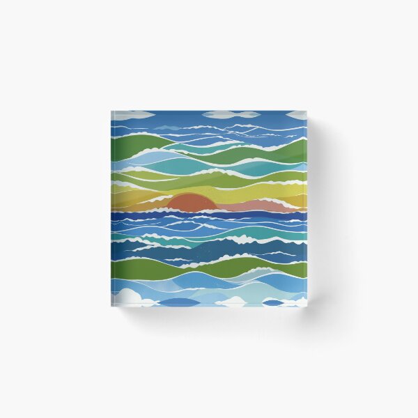 Item preview, Sunset Rainbow Waves designed and sold by Artlizzard.