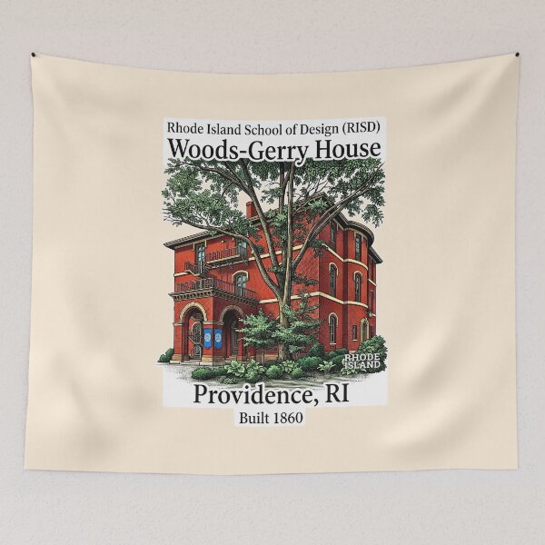Item preview, Vintage Engraving Style Woods-Gerry House Providence RI designed and sold by EvergreenPark - Tee Studio.