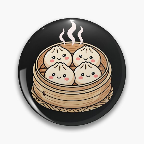 Item preview, Cute Kawaii Dumplings Bamboo Steamer Dim Sum Bao Buns Asian Food Design designed and sold by ASfindsStore.