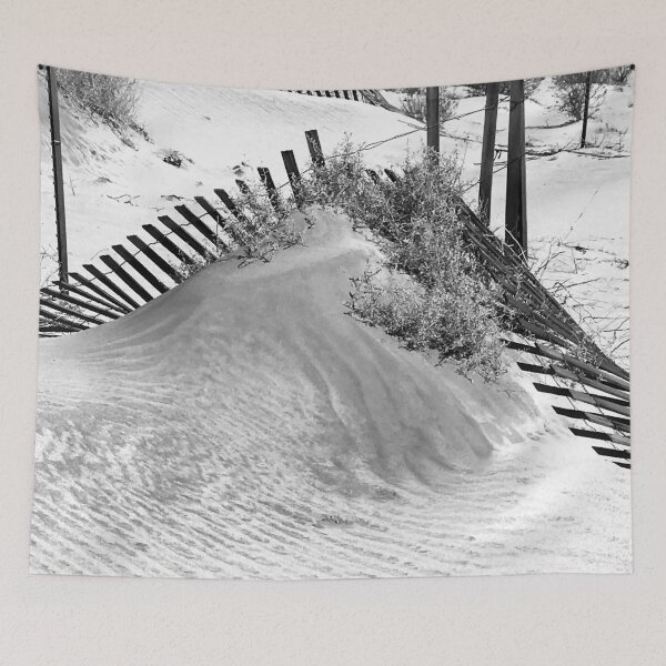 Item preview, Elegant Wind-Sculpted Sand Hills With Rustic Fences designed and sold by DEC02.