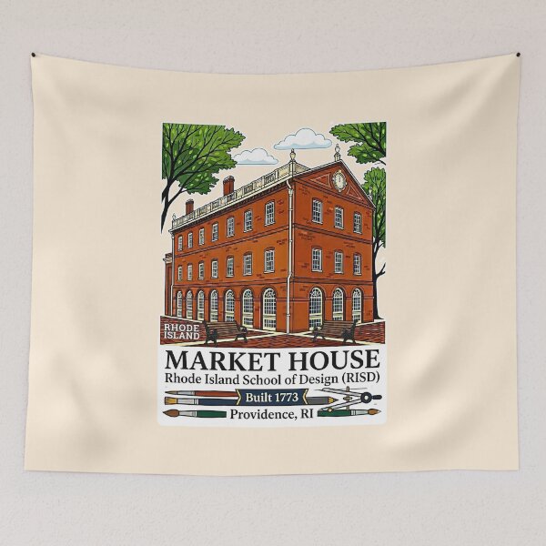 Item preview, Historic Market House Architectural Art Print designed and sold by EvergreenPark - Tee Studio.