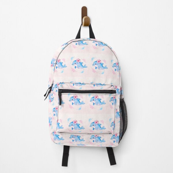 Item preview, Tropical Dolphin – Cute Kawaii Hibiscus Ocean Design designed and sold by DariaCraft.