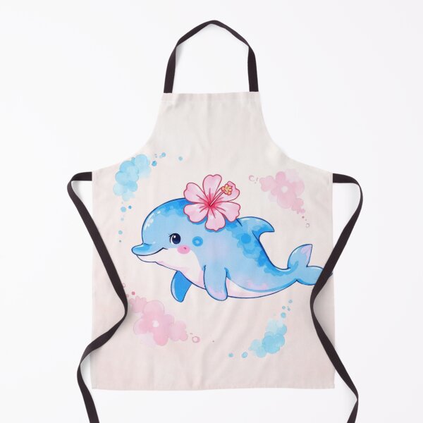 Item preview, Tropical Dolphin – Cute Kawaii Hibiscus Ocean Design designed and sold by DariaCraft.