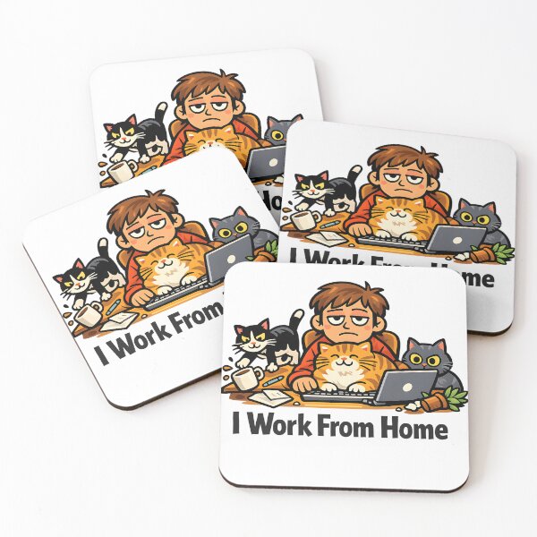 Item preview,  I Work From Home The Cat Does Too designed and sold by PatiImagination.