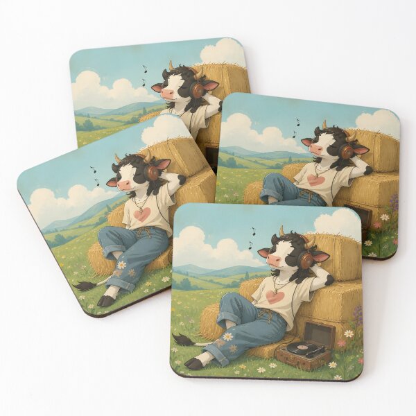 Item preview, music-loving cow designed and sold by Nopasaran-Tsin.