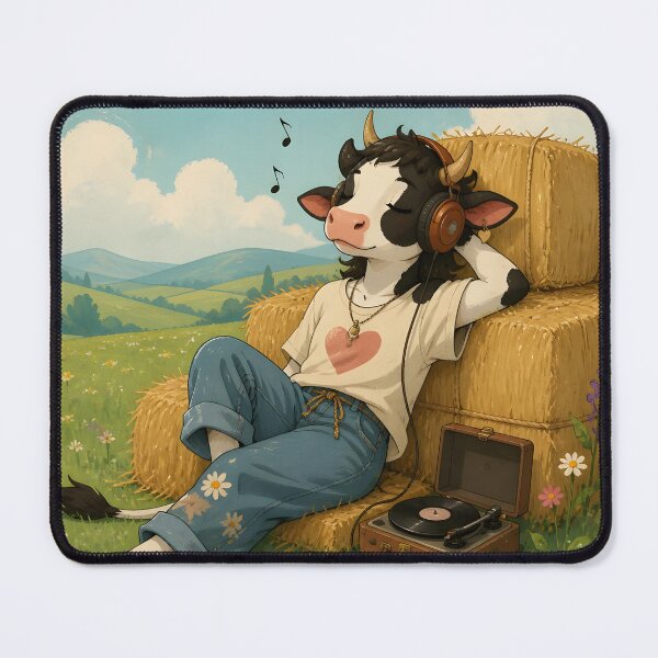 Item preview, music-loving cow designed and sold by Nopasaran-Tsin.