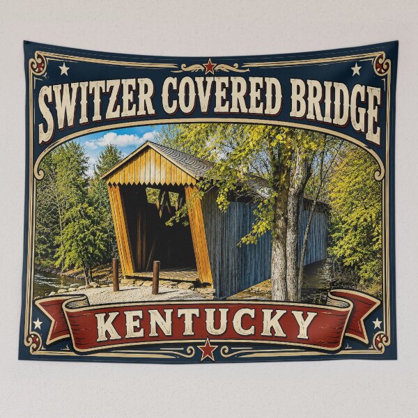 Item preview, Switzer Covered Bridge Rustic designed and sold by gotucoveredart.