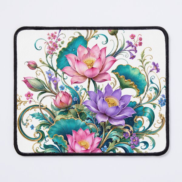 Item preview, Ornate Lotus Garden designed and sold by syotos-ai.