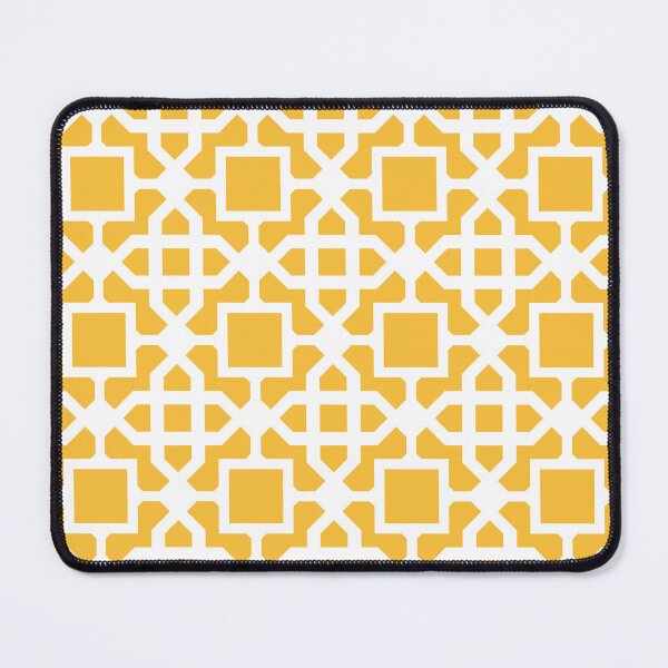 Item preview, Mid-Century Modern Yellow Mustard Geometric Pattern On White designed and sold by DEC02.
