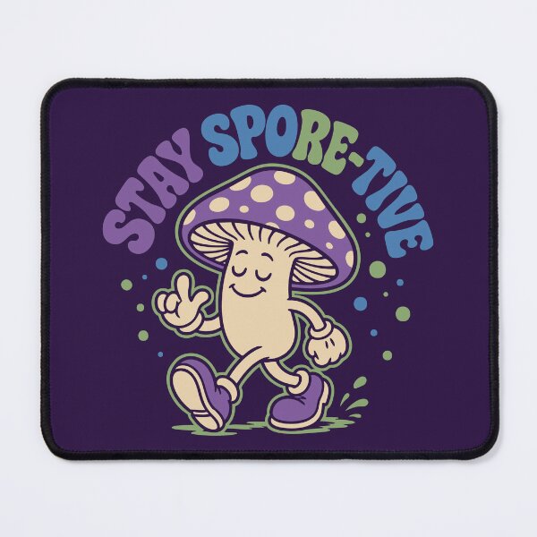 Item preview, Stay Spore-Tive purple Retro Mushroom designed and sold by CamaleonDesigns.