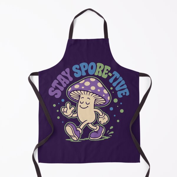 Item preview, Stay Spore-Tive purple Retro Mushroom designed and sold by CamaleonDesigns.